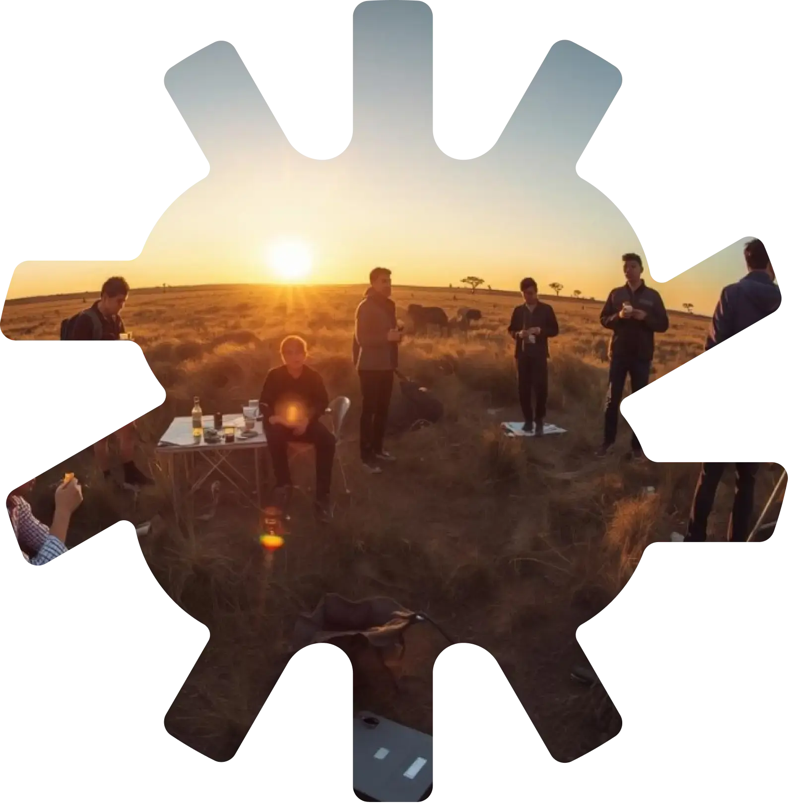 Collage of images about us